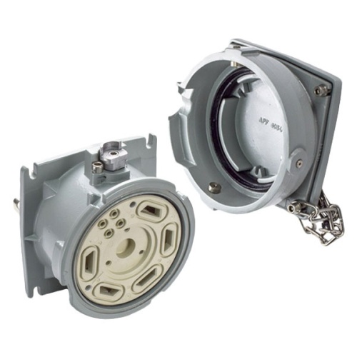 Meltric 49-44167 High Ampacity PF400 Receptacle 120/208 VAC 400A Gray Metal