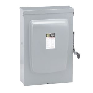 Schneider Electric CD226NR Safety switch, general duty, fusible, 2 pole, 3 wire,