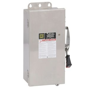 Schneider Electric HU663DS Safety switch, heavy duty, non fusible, 100A, 6 poles, 75 hp, 600 VAC/DC, NEMA 4, 4X, 5, 304 steel