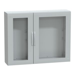 Schneider Electric NSYPLA10123TG Thalassa PLA Floor-standing Fiberglass Reinforced Polyester Enclosure - NEMA 2/1/13/12, 39.37" x 49.21" x 12.6" (HxWxD)