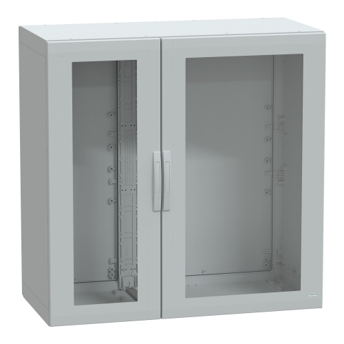 Schneider Electric NSYPLA12126TG Polyester Enclosure - 49.2" x 49.2" x 24.4" (HxWxD), NEMA 2/12/1/13