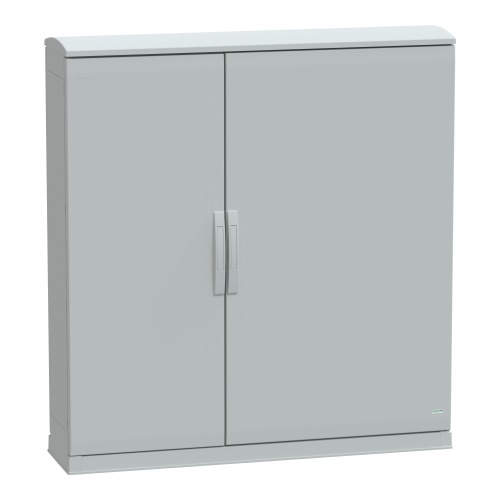 Schneider Electric NSYPLAZT12123G Thalassa PLA Floor-standing Fiberglass Reinforced Polyester Enclosure - IP44, 49.21" x 49.21" x 12.6" (HxWxD)