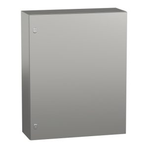 Schneider Electric NSYS3X10830H Spacial S3X Wall Mounted 316L Stainless Steel Enclosure - IP66, 39.37" x 31.5" x 11.81" (HxWxD)