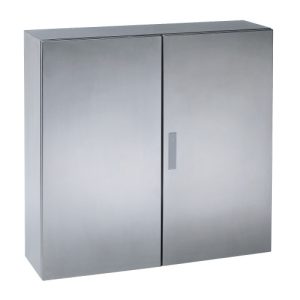 Schneider Electric NSYS3X601230 Spacial S3X Wall Mounted 304 Stainless Steel Enclosure - IP55, 23.62" x 47.24" x 11.81" (HxWxD)