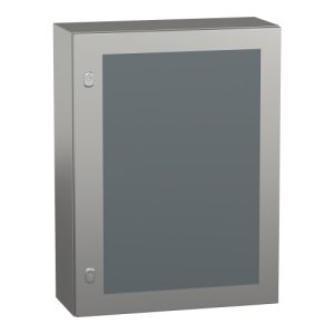 Schneider Electric NSYS3X8625T Spacial S3X Wall Mounted 304 Stainless Steel Enclosure - IP66, 31.5" x 23.62" x 9.84" (HxWxD)