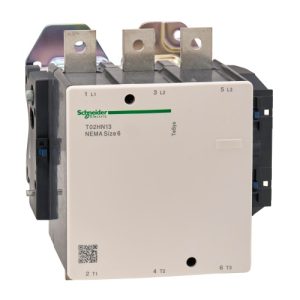 Schneider T02HN13 TeSys N NEMA Size 6 Non-Reversing Contactor, 3P